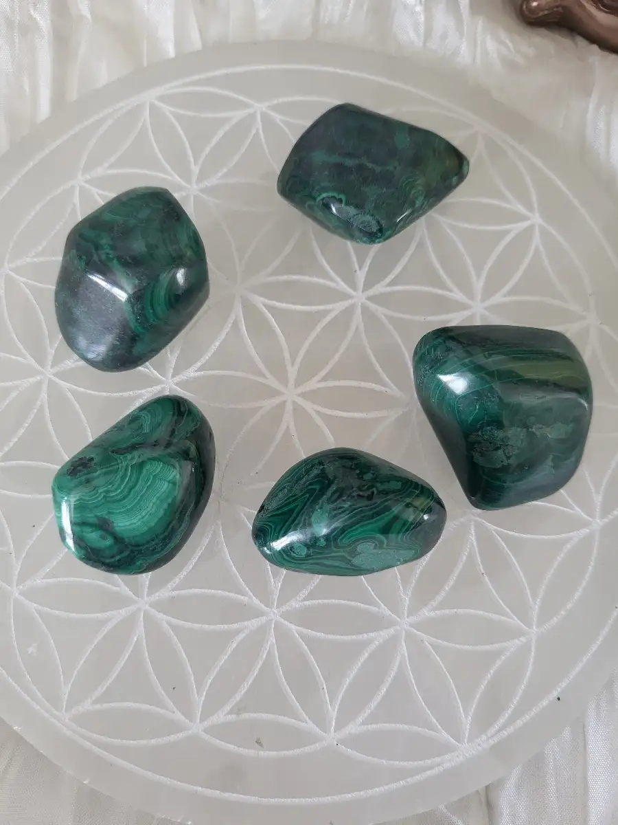 Pierre roulée en Malachite