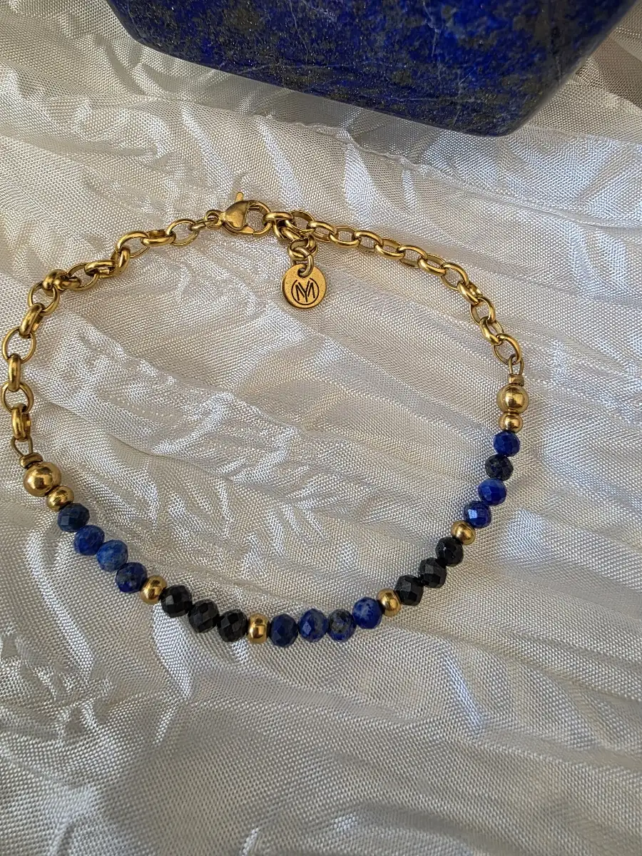 Bracelet Jalya Spinelle et Lapis-lazuli