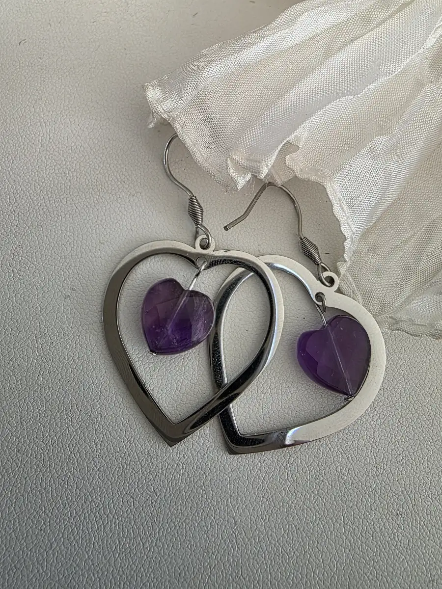 Boucles d'oreilles Amore en Améthyste